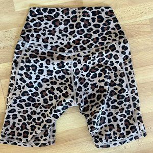 Women's cheetah Patterned Slip Shorts Layering Biker Shorts Boy Shorts
